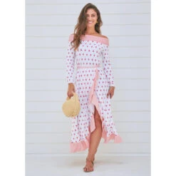 Cabana Life Coverluxe Ruffle Maxi Dress 8 Cabana Life Coverluxe Ruffle Maxi Dress -Aqua Dive Shop 140 TU222 TulumOfftheShoulderRuffleMaxi 4 1100x 23718.1657828142