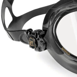 Cressi Nano Black Mask, Two Lens -Aqua Dive Shop 859 nanodark detail buckle 1 07435.1635191364