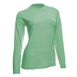 EVO Malibu Long Sleeve Rashguard (Women's) -Aqua Dive Shop EVO fuse LS womens heather mint 40294.1645033445