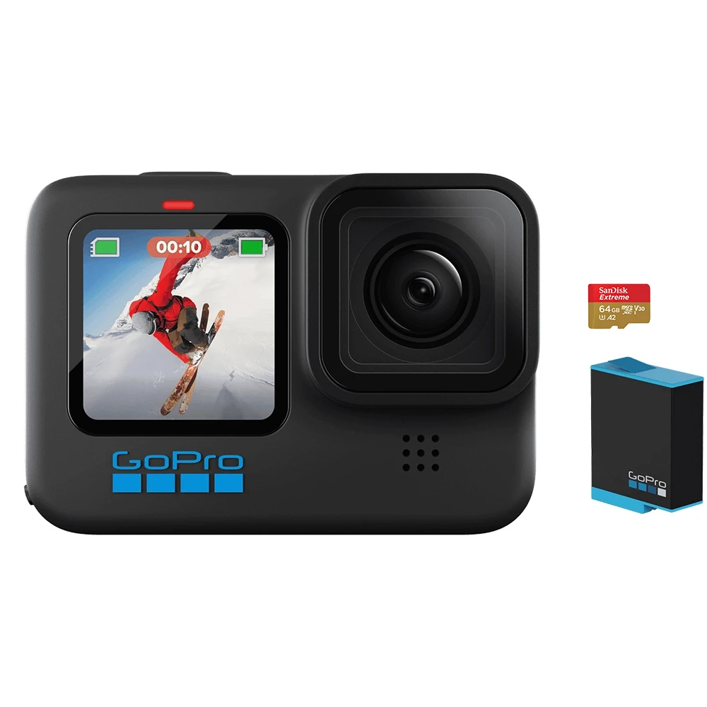 GoPro® HERO10® Black Bundle With 64GB MicroSD Card 1 GoPro® HERO10® Black Bundle With 64GB MicroSD Card