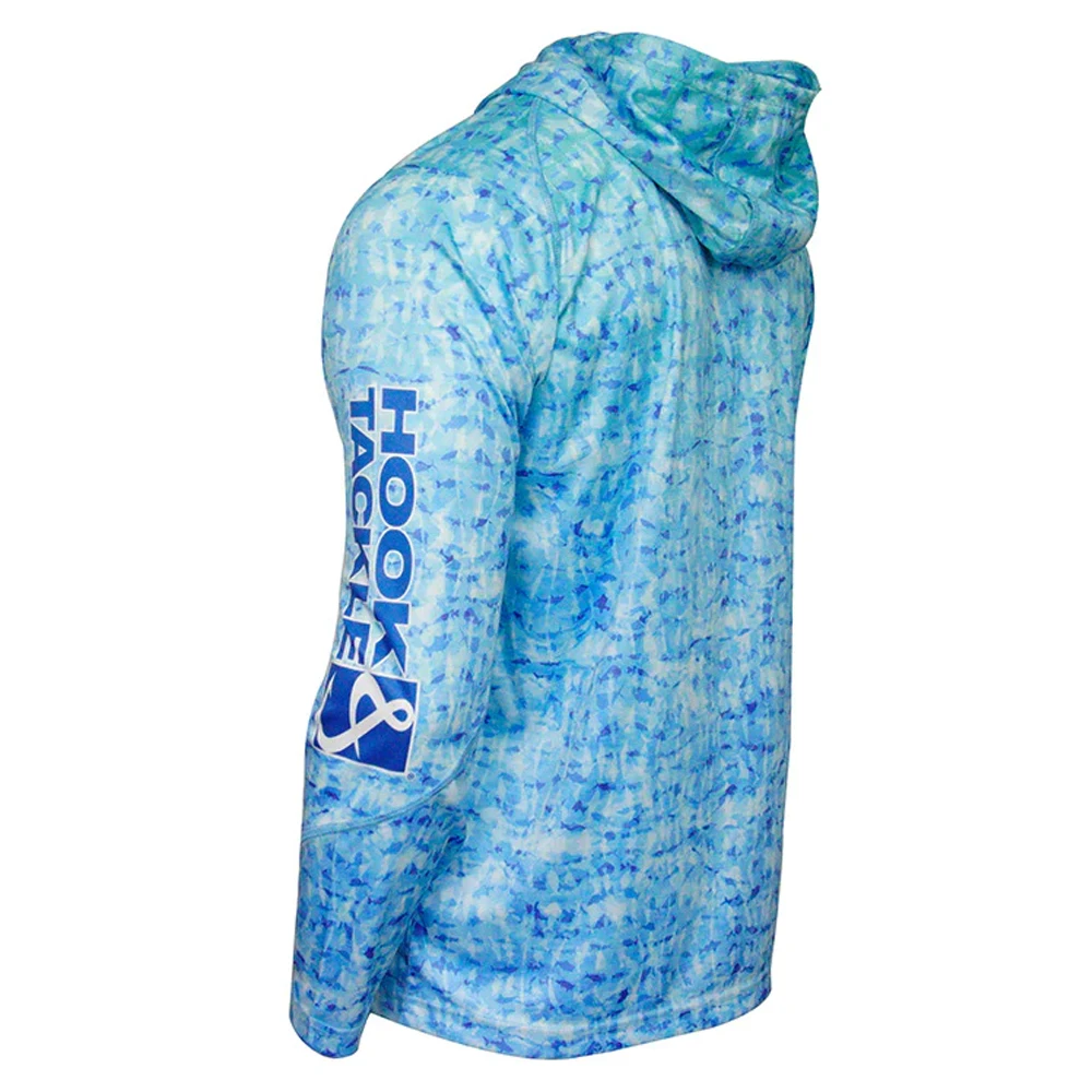 Hook & Tackle Fish Shadows Long Sleeve Performance Hoodie (Men’s) 2 Hook & Tackle Fish Shadows Long Sleeve Performance Hoodie (Men’s) - Image 2