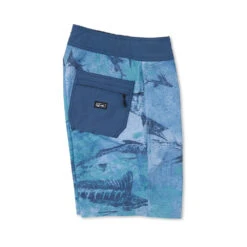 Pelagic Deep Drop Boardshorts (Kid's) -Aqua Dive Shop Pelagic Deep drop blue side 45592.1683822313