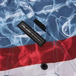 Pelagic Americamo™ Deep Drop Boardshorts (Toddler's) -Aqua Dive Shop Pelagic Sharkskin Boardshorts Kids Detail 79410.1678476492