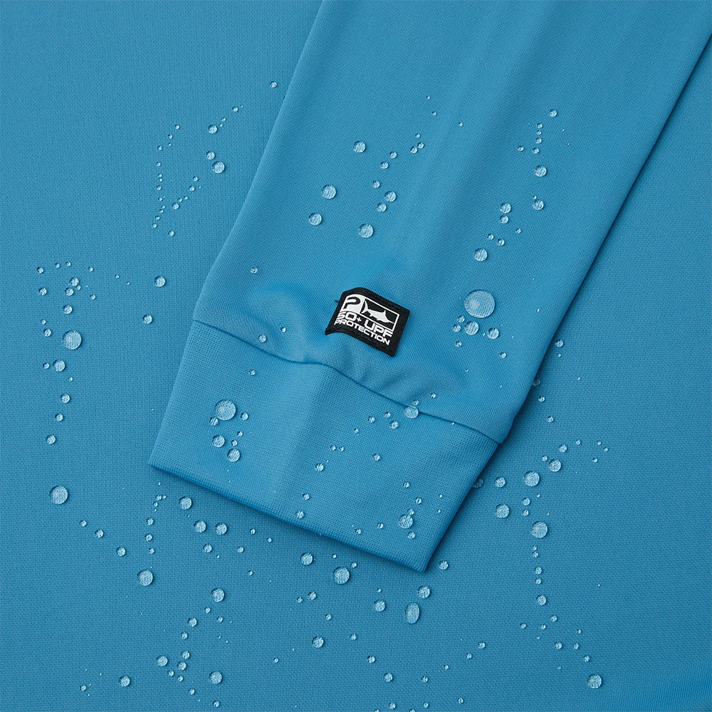 Pelagic Aquatek Tails Up Hooded Long Sleeve Performance Shirt (Toddler's) - Image 4