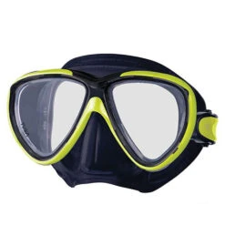 TUSA Freedom One Mask, Two Lens -Aqua Dive Shop TUSA Freedom One Mask Two Lens black yellow 90395.1663946559