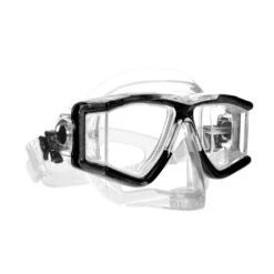 EVO Hammerhead+ Mask With Purge, Wraparound Lens -Aqua Dive Shop evo hammerhead mask black clear 1 angle 4 34080.1692913812