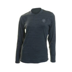 EVO Malibu Long Sleeve Rashguard (Women's) -Aqua Dive Shop evo malibu long sleeve rashguard h.charcoal front 1 28359.1650471428