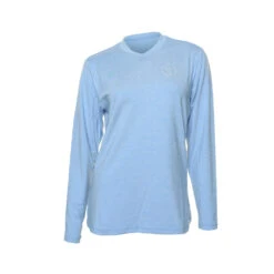 EVO Malibu Long Sleeve Rashguard (Women's) -Aqua Dive Shop evo malibu long sleeve rashguard heather blue 36026.1650471428