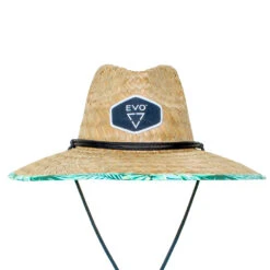 EVO Straw Lifeguard Hat - Hana (Men's) -Aqua Dive Shop evo mens straw hats hana front 01408.1685479779