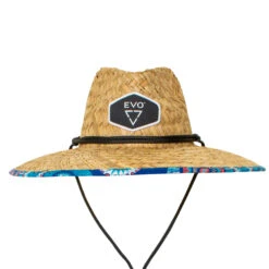 EVO Straw Lifeguard Hat - Lido (Men's) -Aqua Dive Shop evo mens straw hats lido front 85794.1686082584