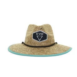 EVO Straw Lifeguard Hat - Jetty Mint (Women's) -Aqua Dive Shop evo straw hat mint front 21148.1674237539