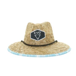 EVO Straw Lifeguard Hat - Rize Light Blue (Women's) -Aqua Dive Shop evo straw hat rize front 89322.1674237692