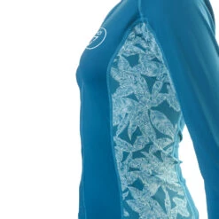 EVO Santosha Rashguard (Women's) -Aqua Dive Shop evo women s santosha rashguard blue detail 51002.1629912401