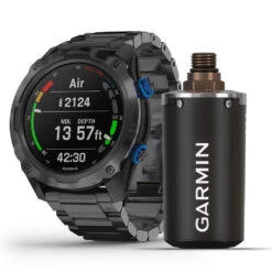 Garmin Descent™ Mk2i/Descent T1 Bundle, Titanium Carbon Gray DLC With Titanium Band