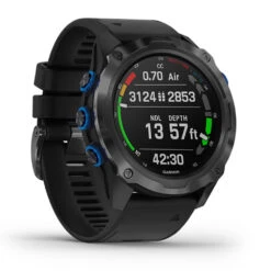 Garmin Descent™ Mk2i/Descent T1 Bundle, Titanium Carbon Gray DLC With Black Silicone Band -Aqua Dive Shop garmin descent mk2i wrist dive computer titanium 2 83046.1629921970
