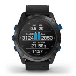 Garmin Descent™ Mk2i/Descent T1 Bundle, Titanium Carbon Gray DLC With Black Silicone Band -Aqua Dive Shop garmin descent mk2i wrist dive computer titanium 7 21957.1629921973