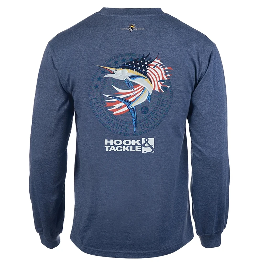 Hook & Tackle Patriot Sailfish Long Sleeve T-Shirt (Men's) 1 Hook & Tackle Patriot Sailfish Long Sleeve T-Shirt (Men's)