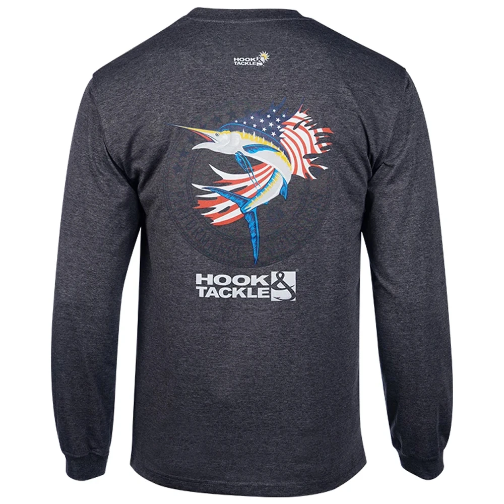 Hook & Tackle Patriot Sailfish Long Sleeve T-Shirt (Men's) 2 Hook & Tackle Patriot Sailfish Long Sleeve T-Shirt (Men's) - Image 2