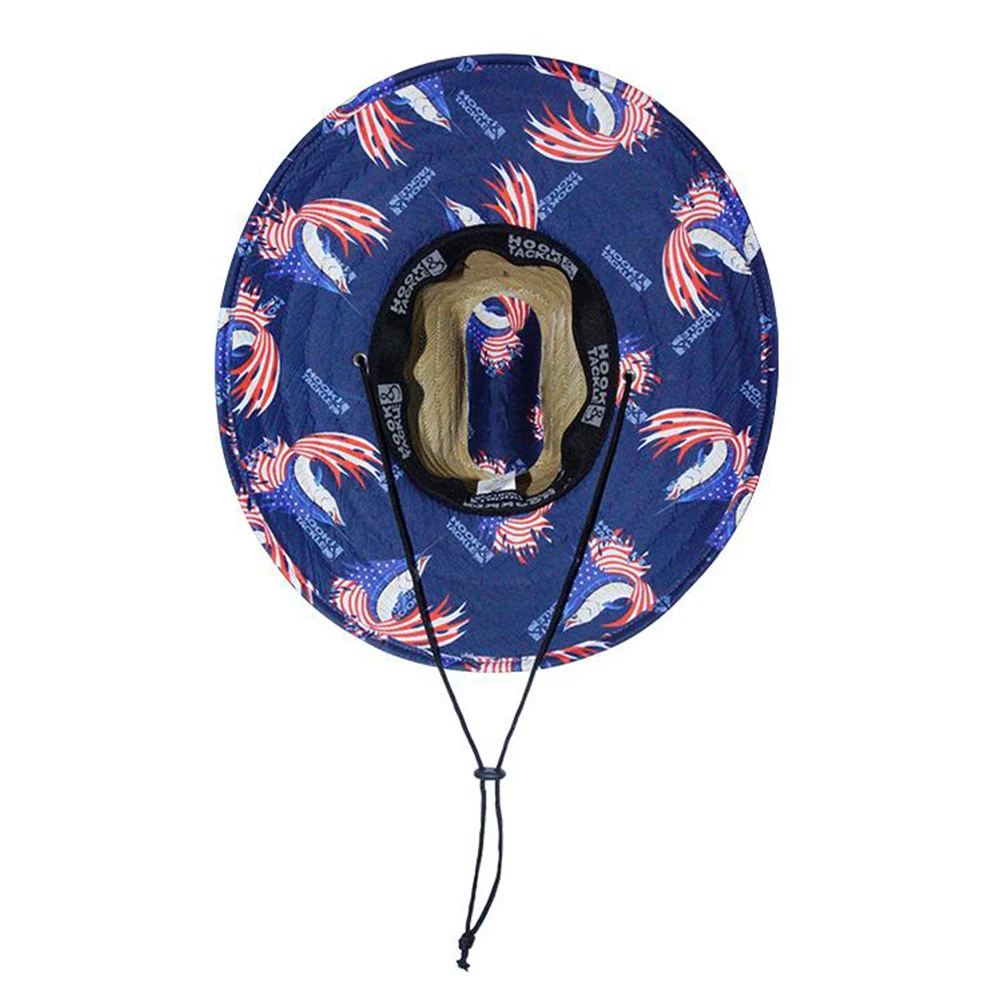 Hook & Tackle Sails & Stripes Straw Lifeguard Hat 3 Hook & Tackle Sails & Stripes Straw Lifeguard Hat - Image 3
