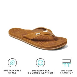 Reef Drift Away Leather Sandals (Women’s) -Aqua Dive Shop reef drift away leather sandals caramel details 87630.1647615903