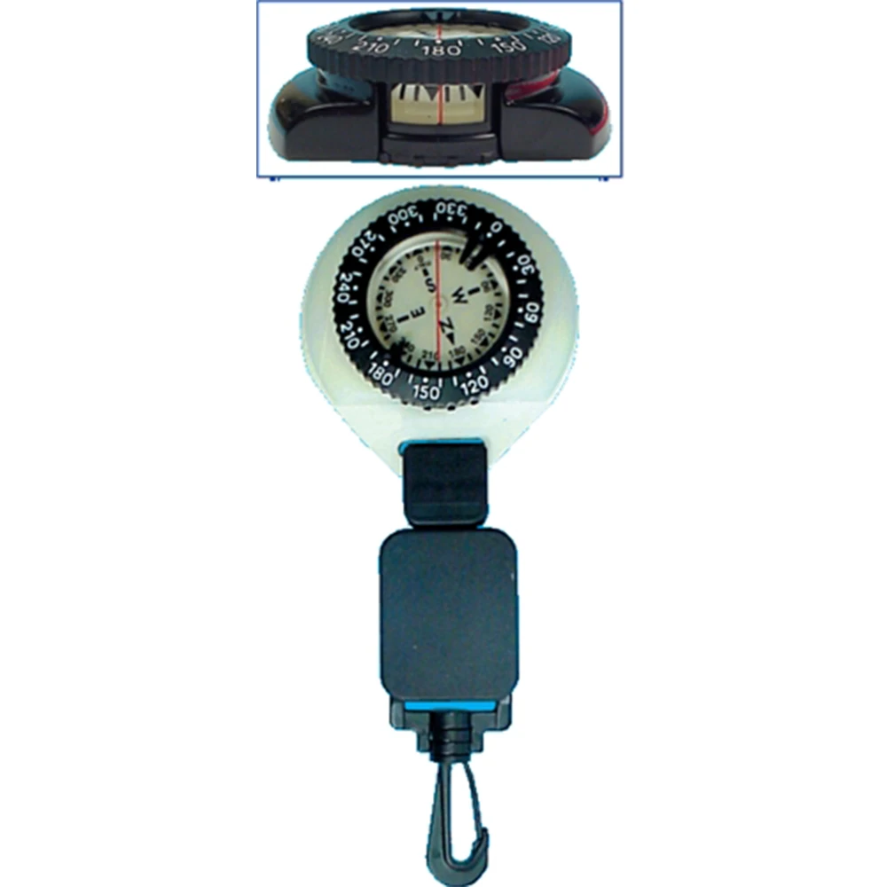 Compass & Mini Dive Slate With Retractor 1 Compass & Mini Dive Slate With Retractor